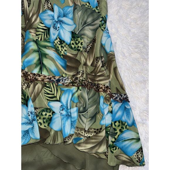 SLB Women’s Sz. M 100% Silk Lined Skirt. Pretty - Picture 4 of 9